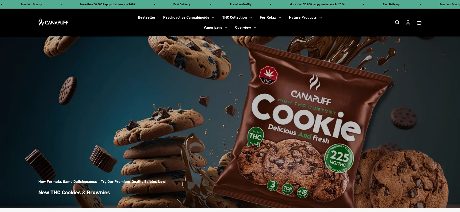 Website screenshot of Canapuff.com