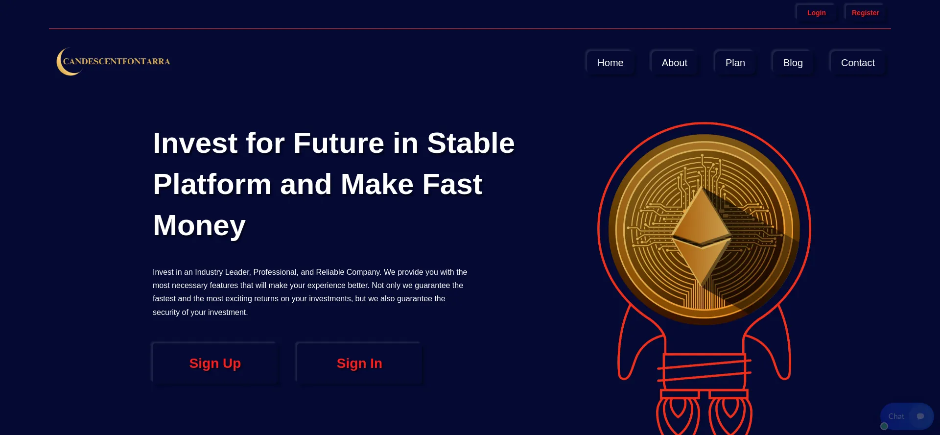 Website screenshot of Candescentfontarra.com
