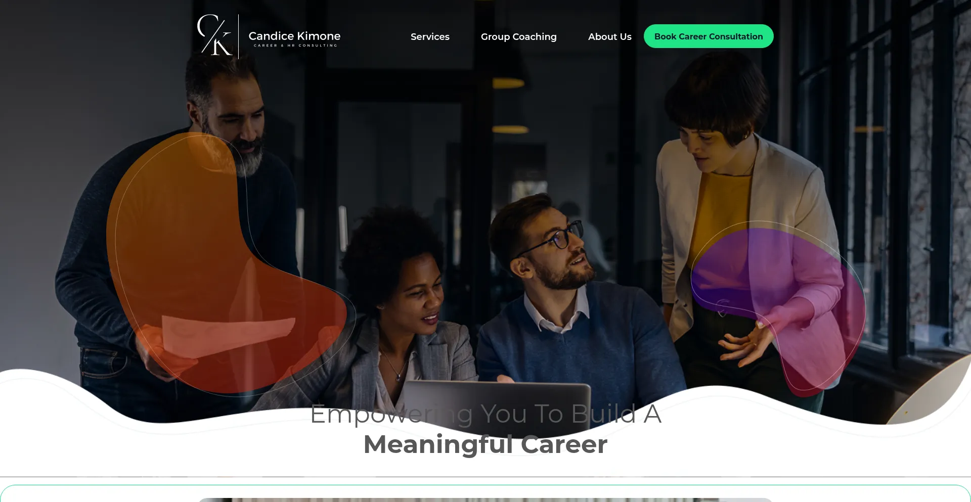 Website screenshot of Candicekimone.com