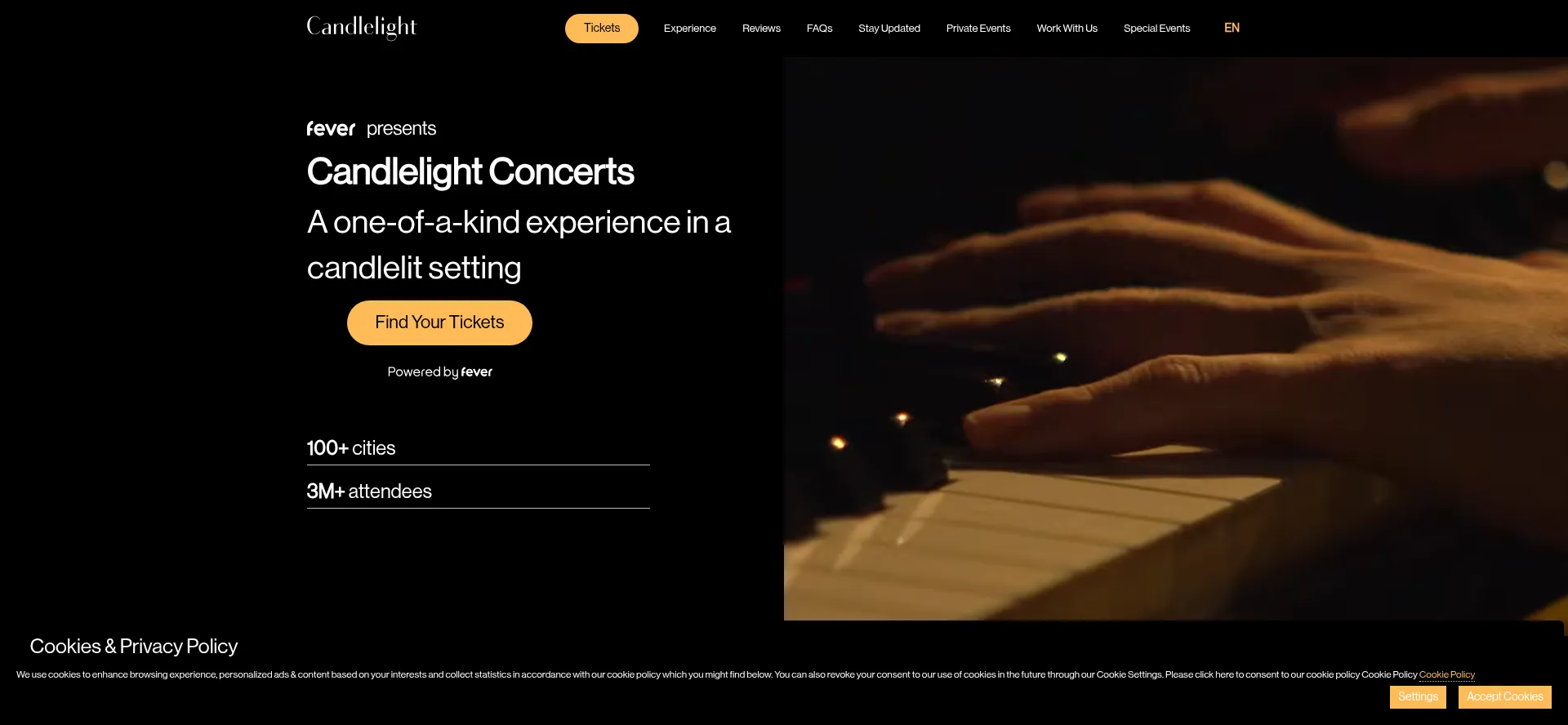 Candlelightexperience.com Screenshot