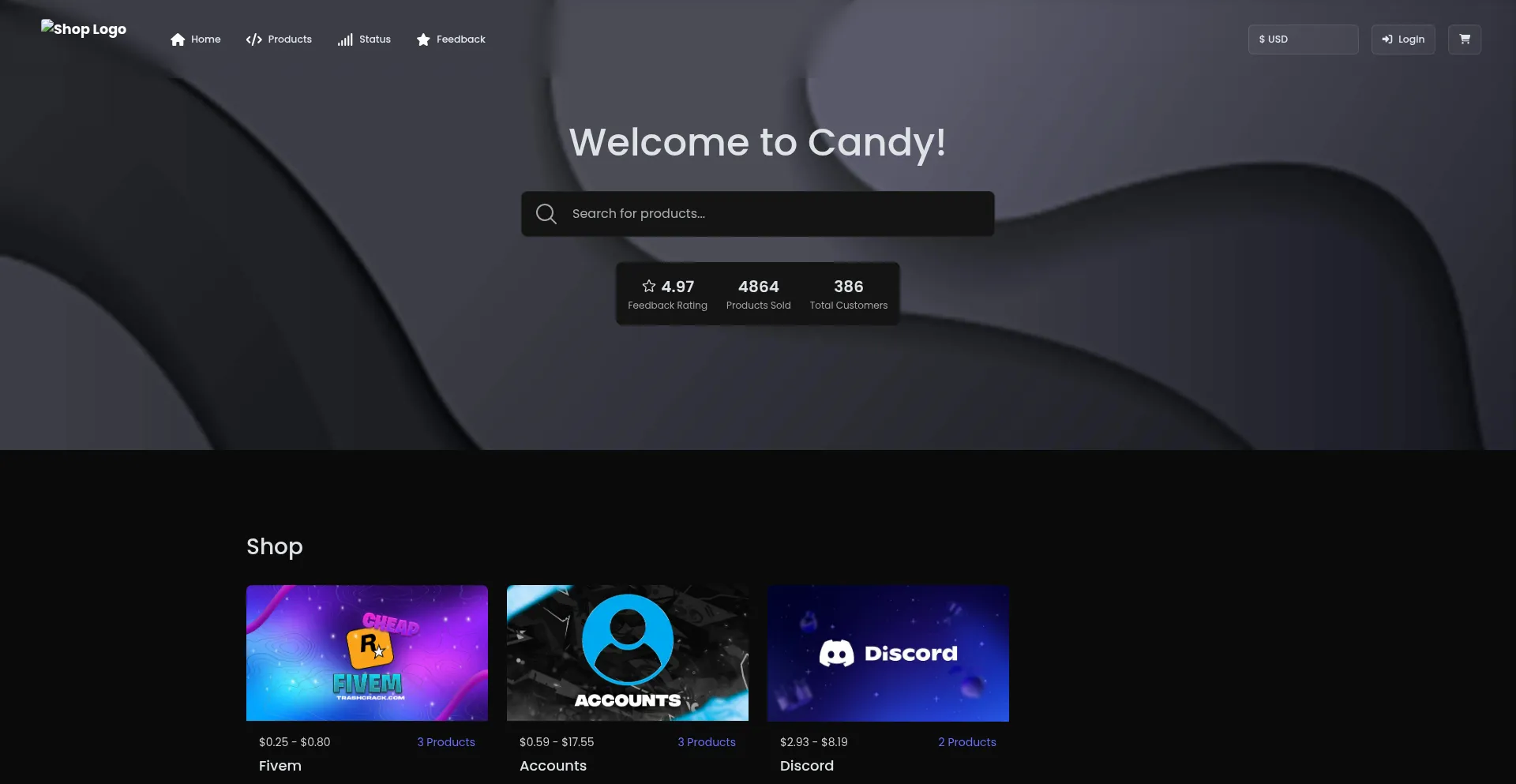 Candy.mysellauth.com Screenshot