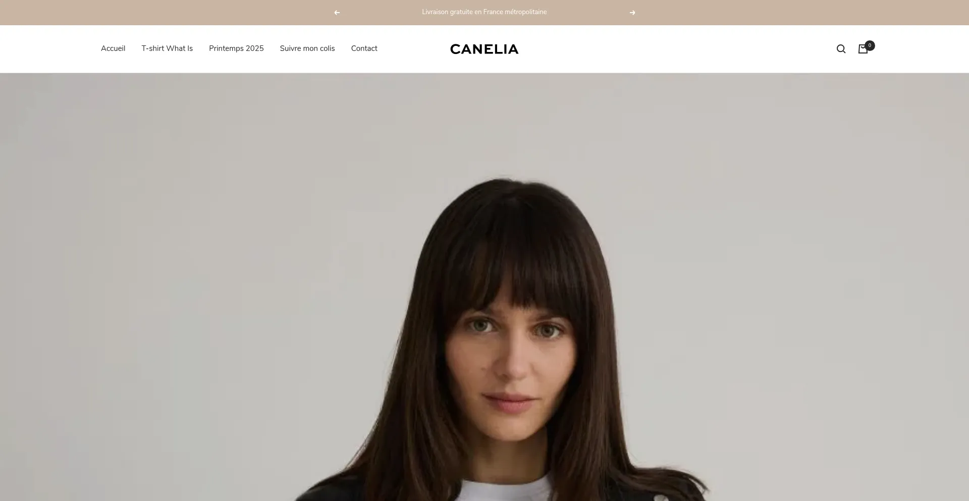 Website screenshot of Canelia-boutique.com