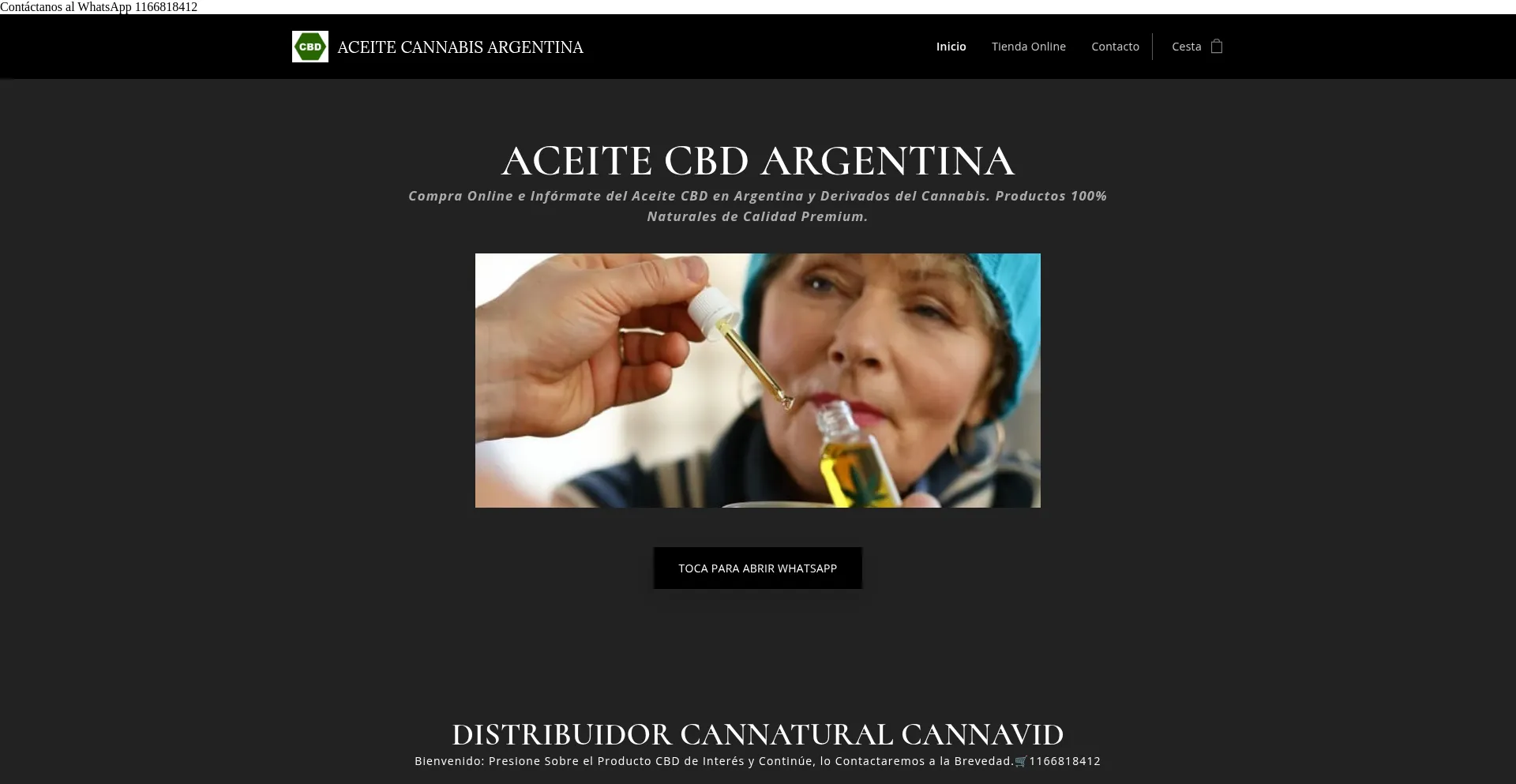 Website screenshot of Cannargentina.com