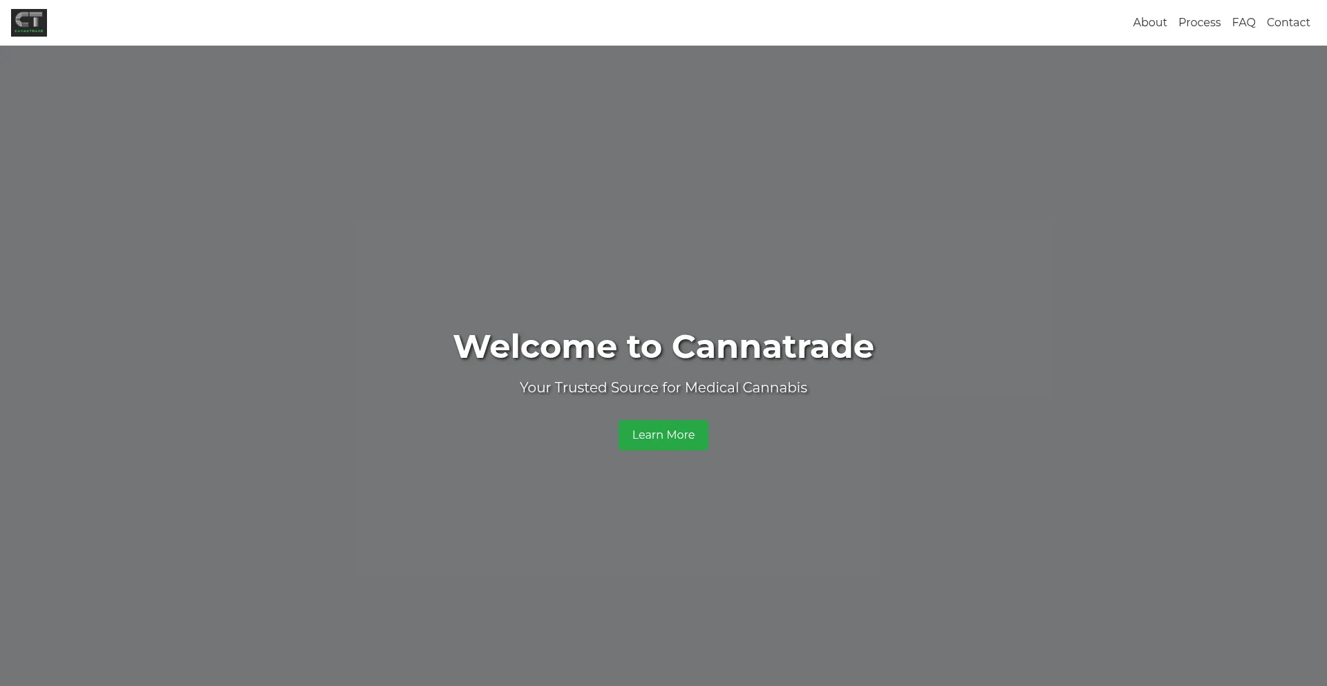 Website screenshot of Cannatrade.site