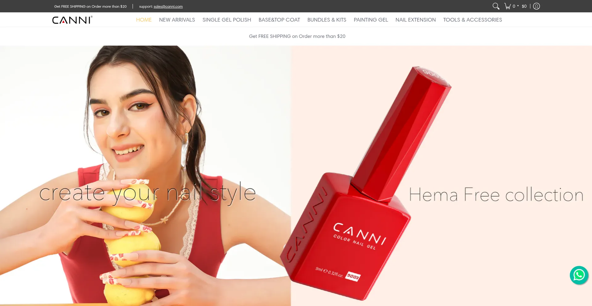 Website screenshot of Canni.com