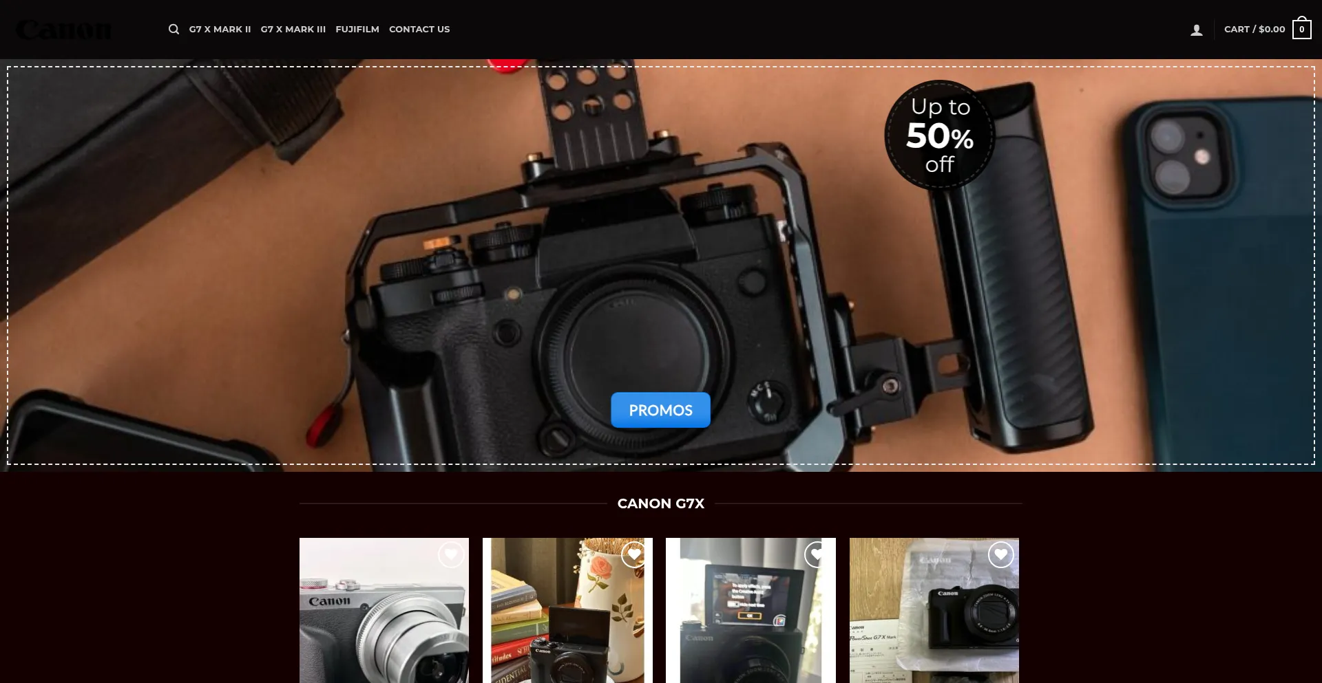 Website screenshot of Canong7x.shop