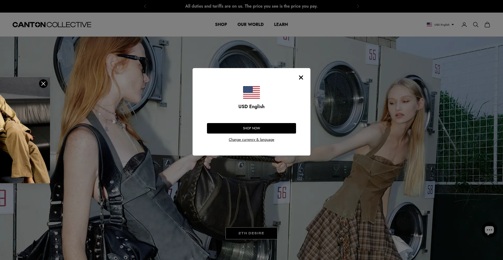 Website screenshot of Cantoncollective.com
