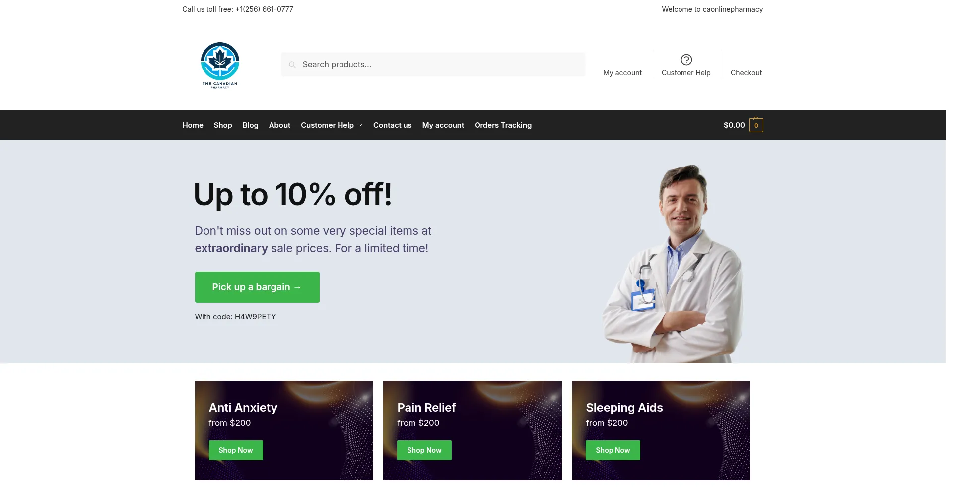 Caonlinepharmacy.org Screenshot