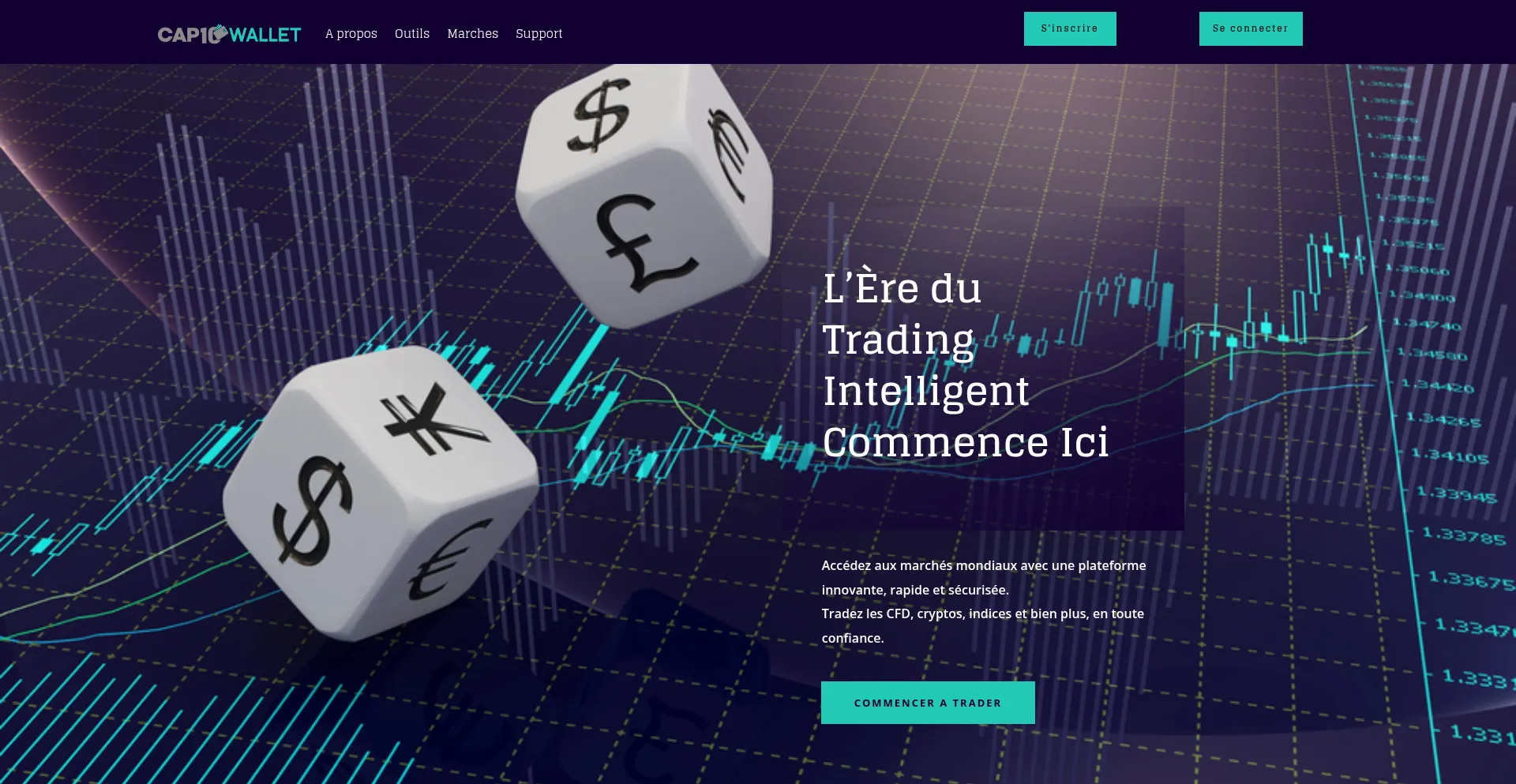 Website screenshot of Cap10-wallet.com