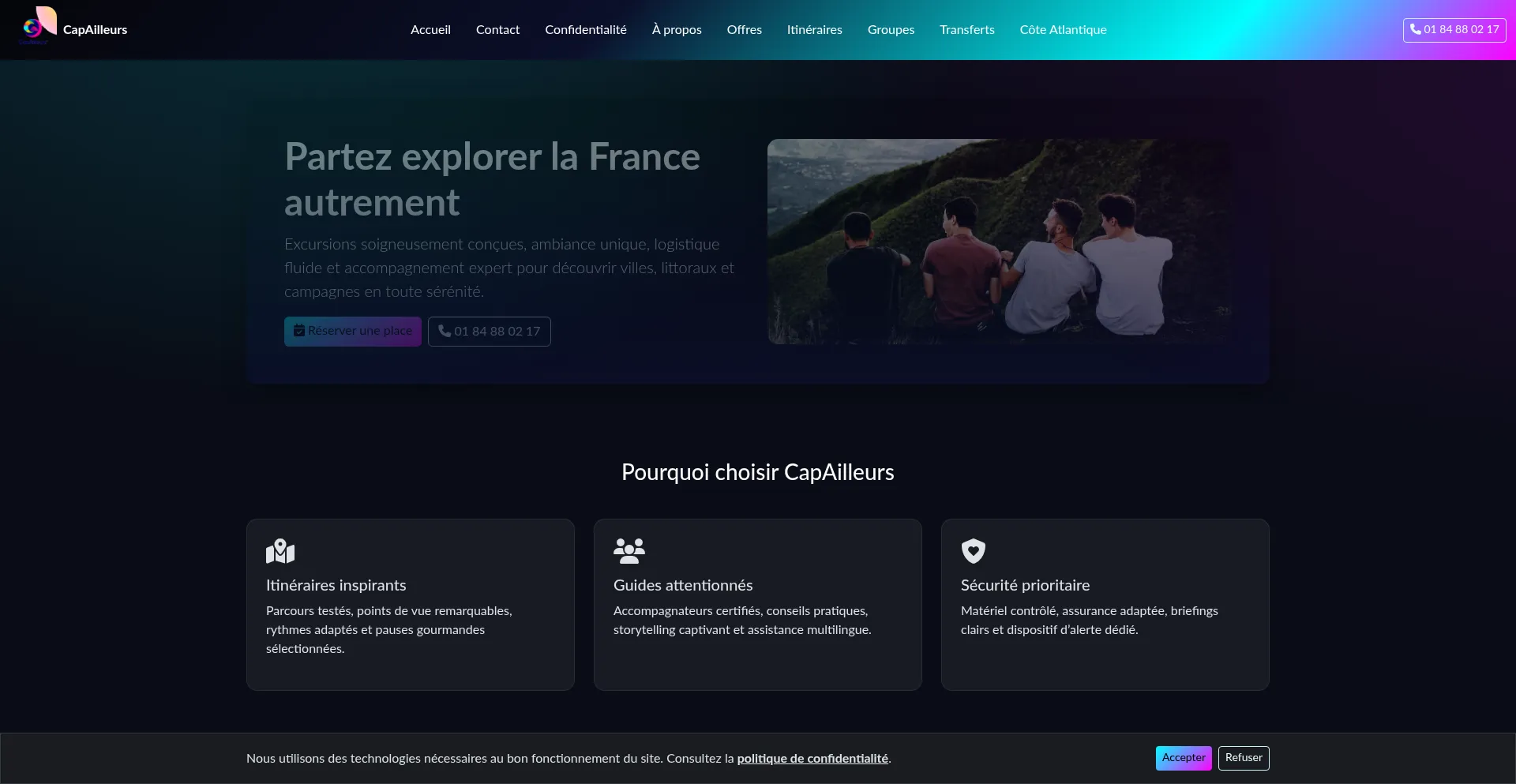 Website screenshot of Capailleursfr.com