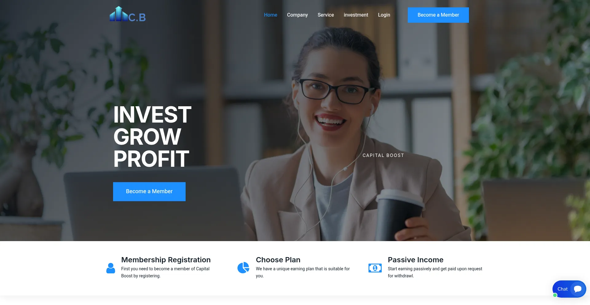 Website screenshot of Capital-boost.org