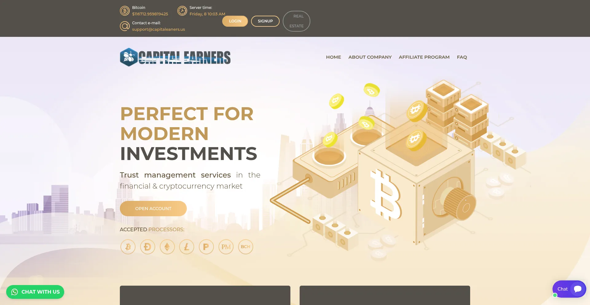 Website screenshot of Capitalearners.us