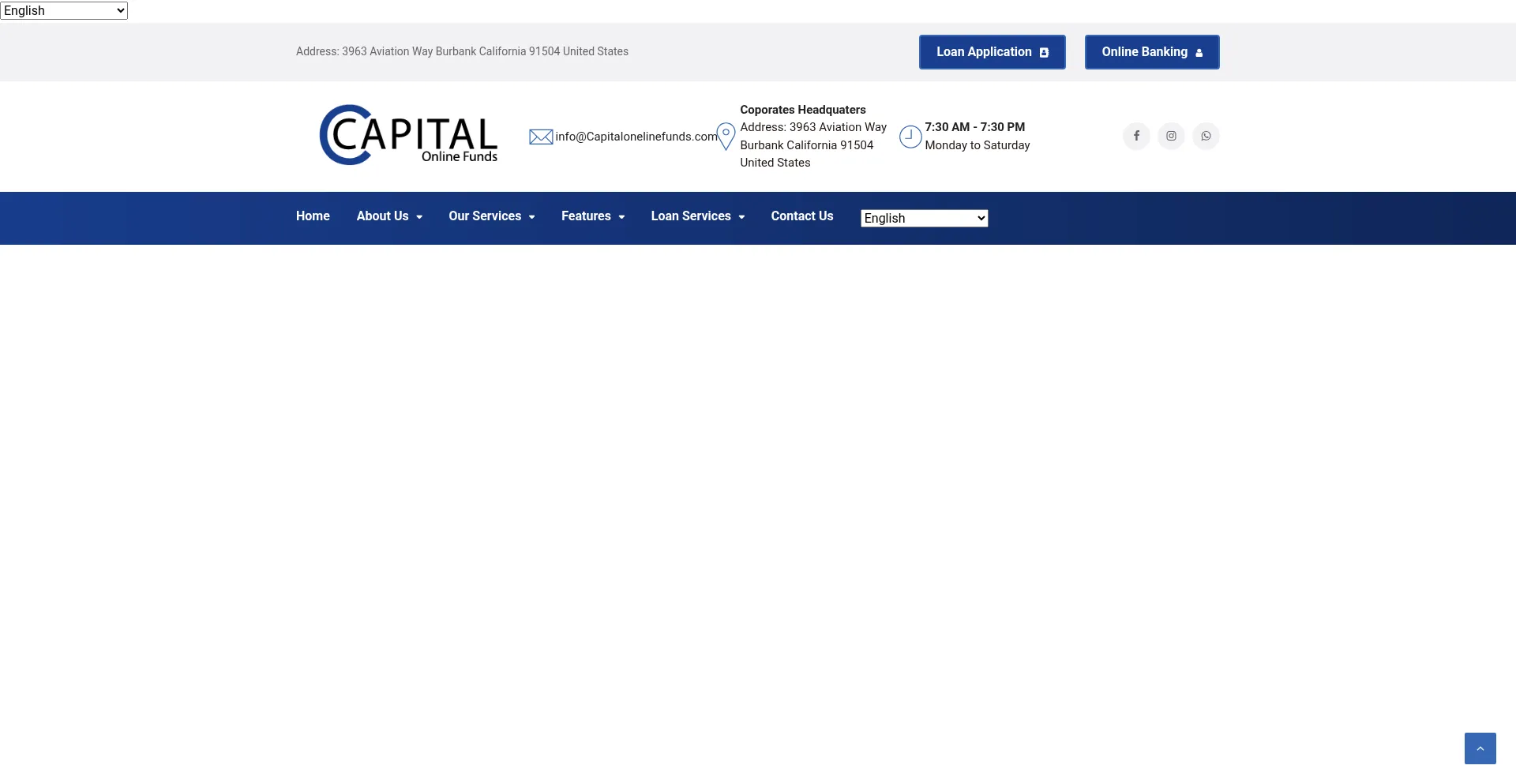 Website screenshot of Capitalonlinefunds.com