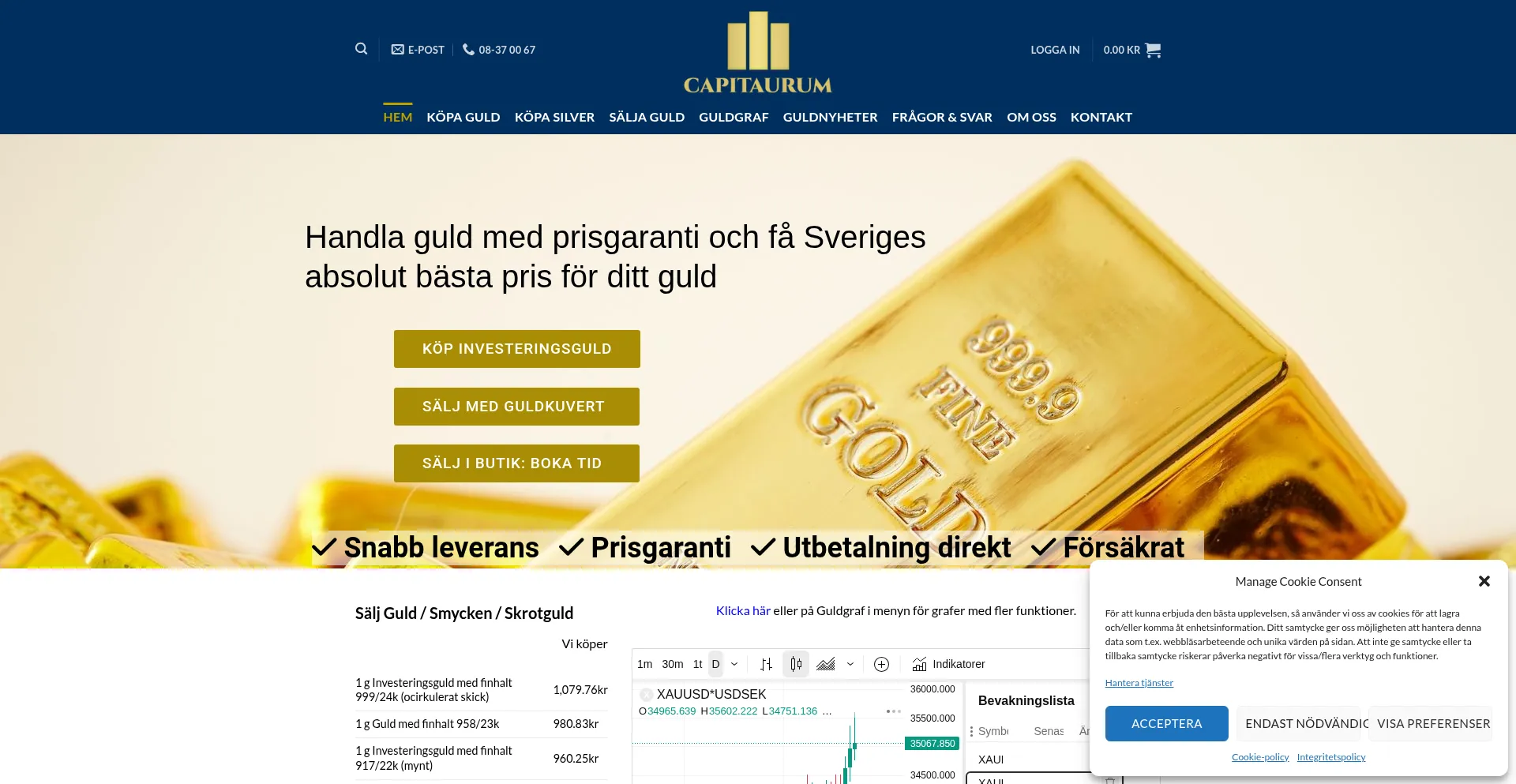 Capitaurum.se Screenshot