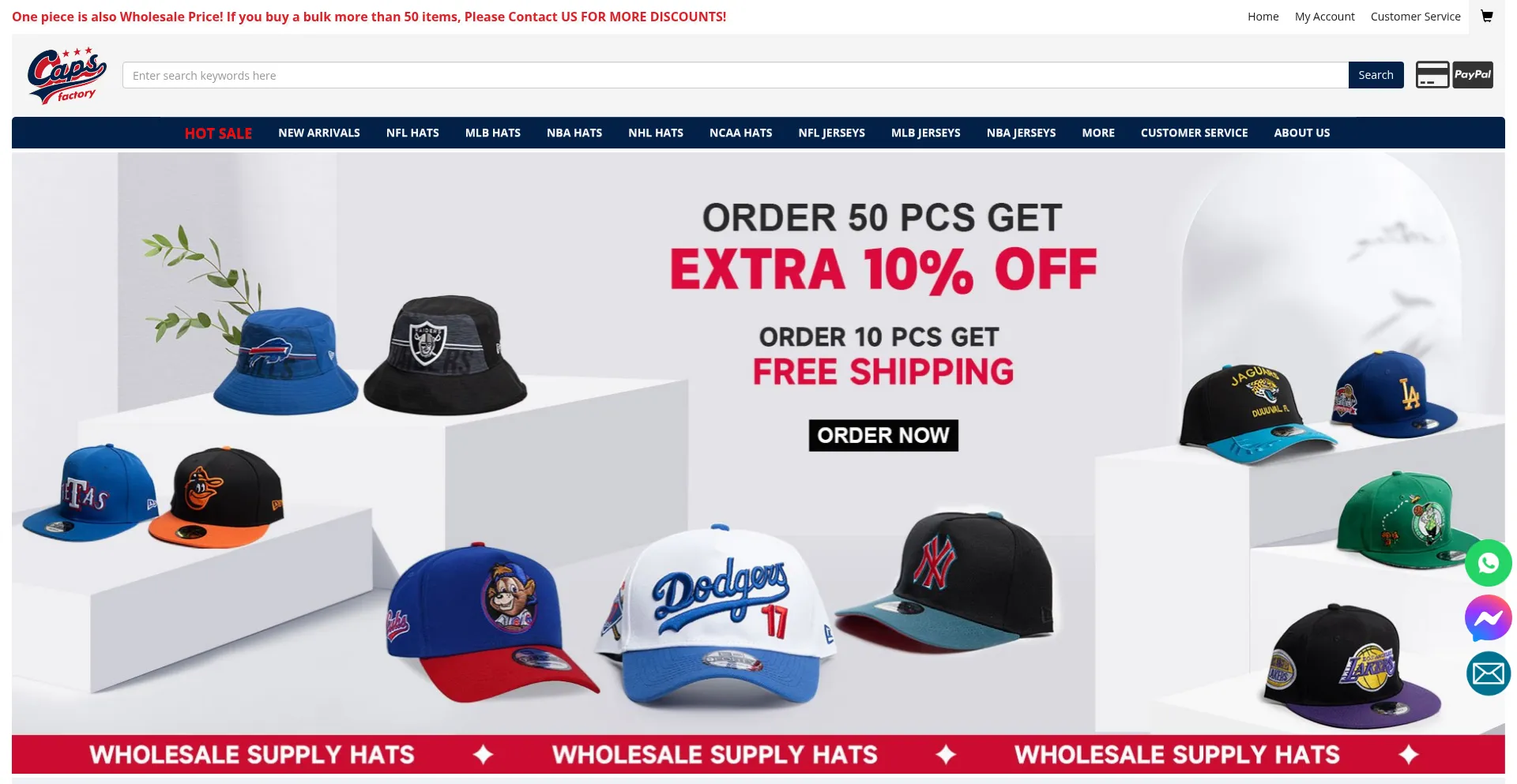 Website screenshot of Capsfactory.com.co