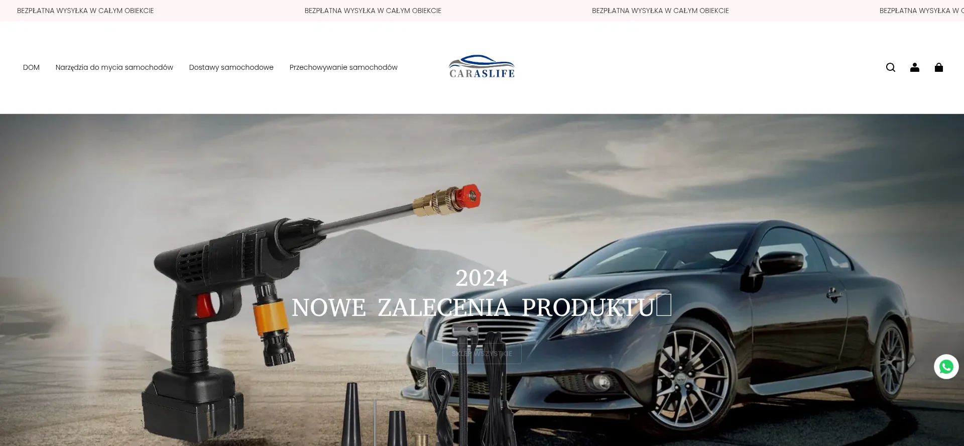 Website screenshot of Caraslife.com