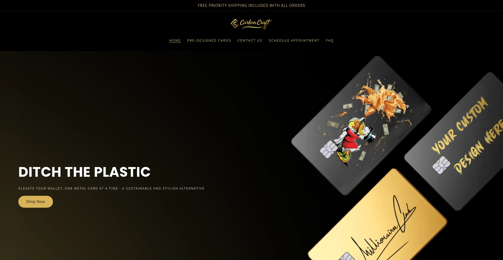 Website screenshot of Carboncraft.in