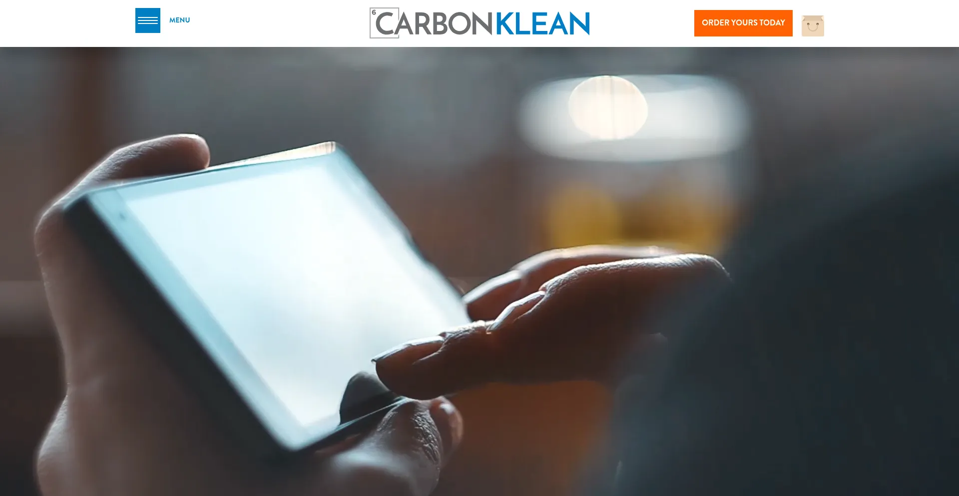 Website screenshot of Carbonklean.com