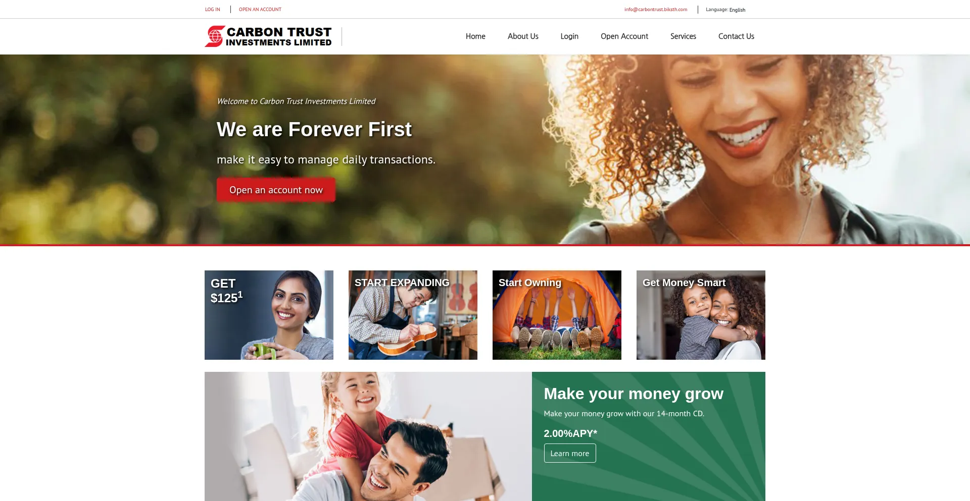 Website screenshot of Carbontrust.biksth.com