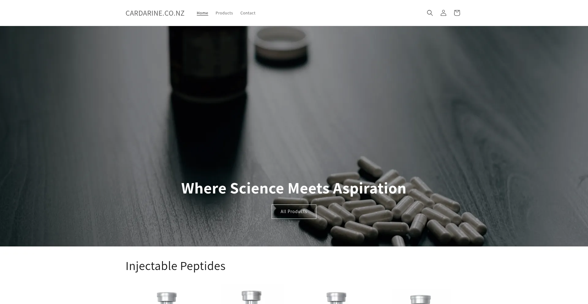 Website screenshot of Cardarine.co.nz