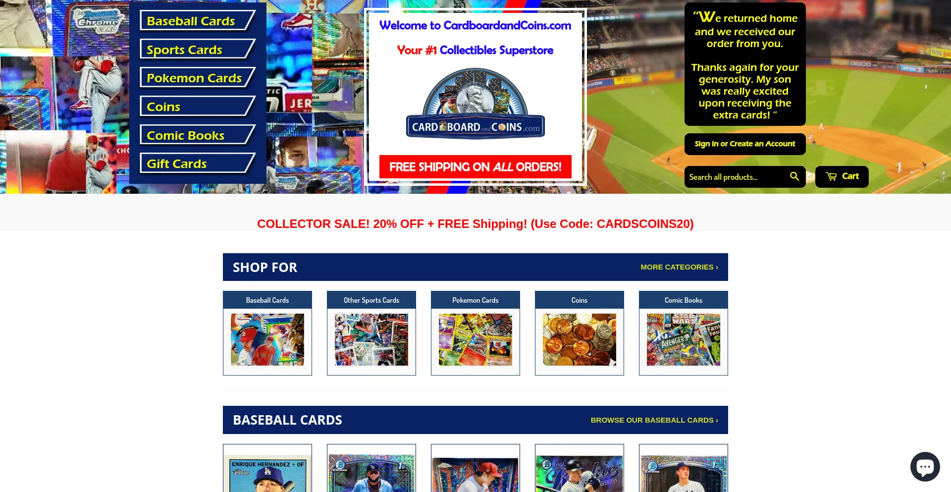 Cardboardandcoins.com