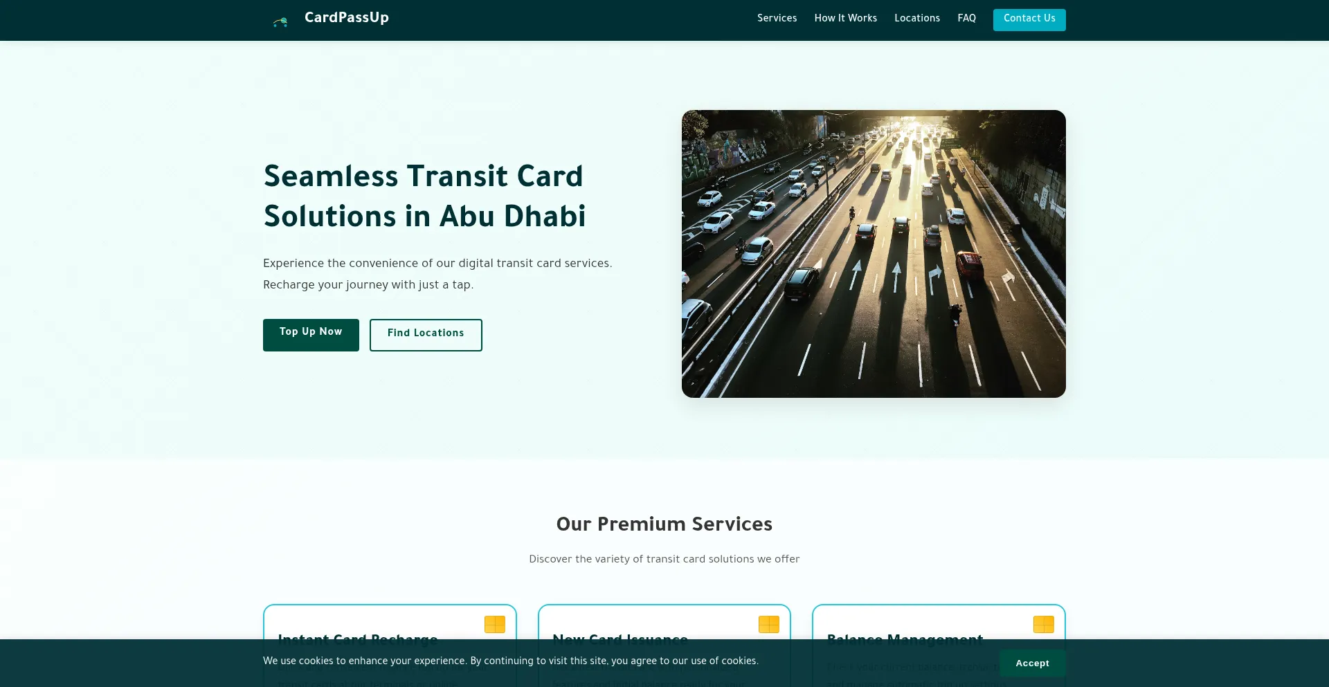 Website screenshot of Cardpassup.org