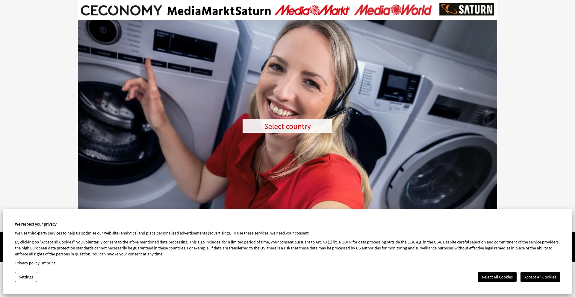 Website screenshot of Careers.mediamarktsaturn.com