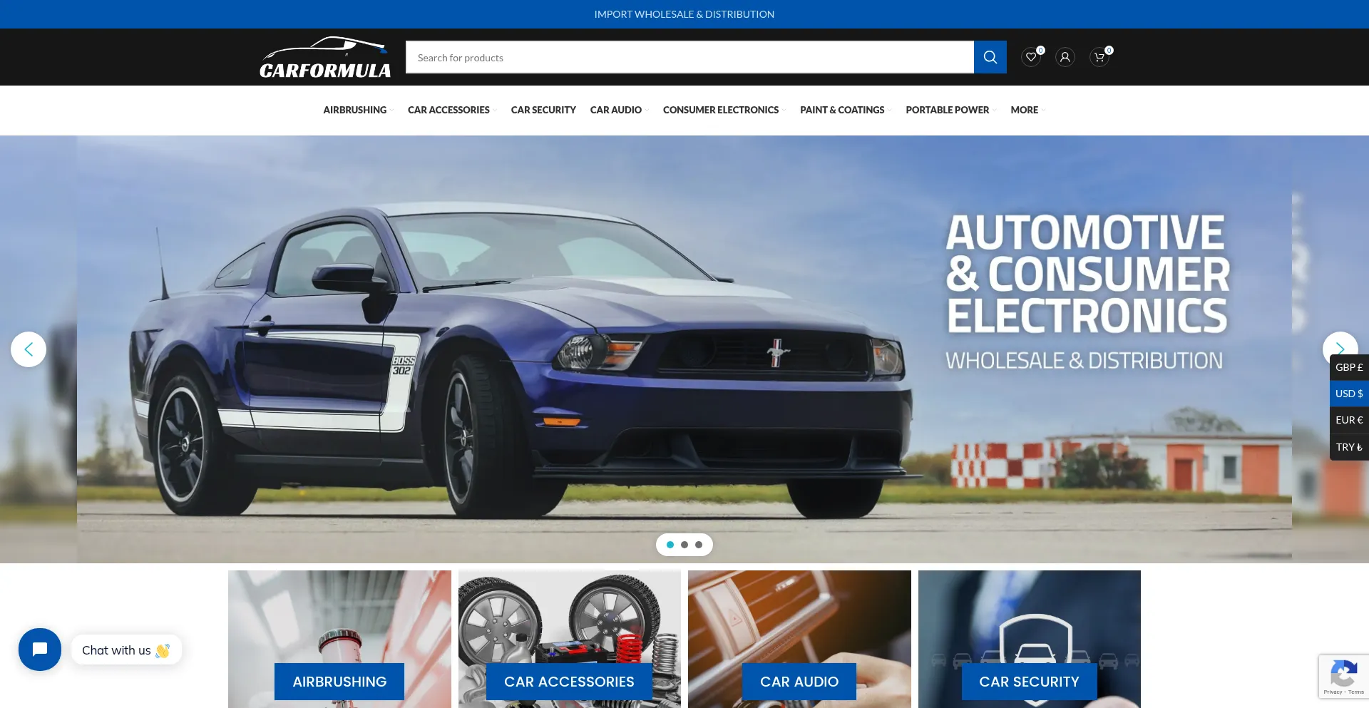 Website screenshot of Carformula.net