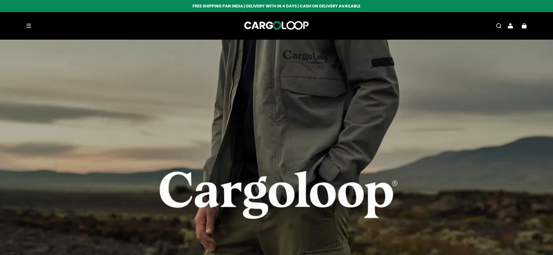 Website screenshot of Cargoloop.shop