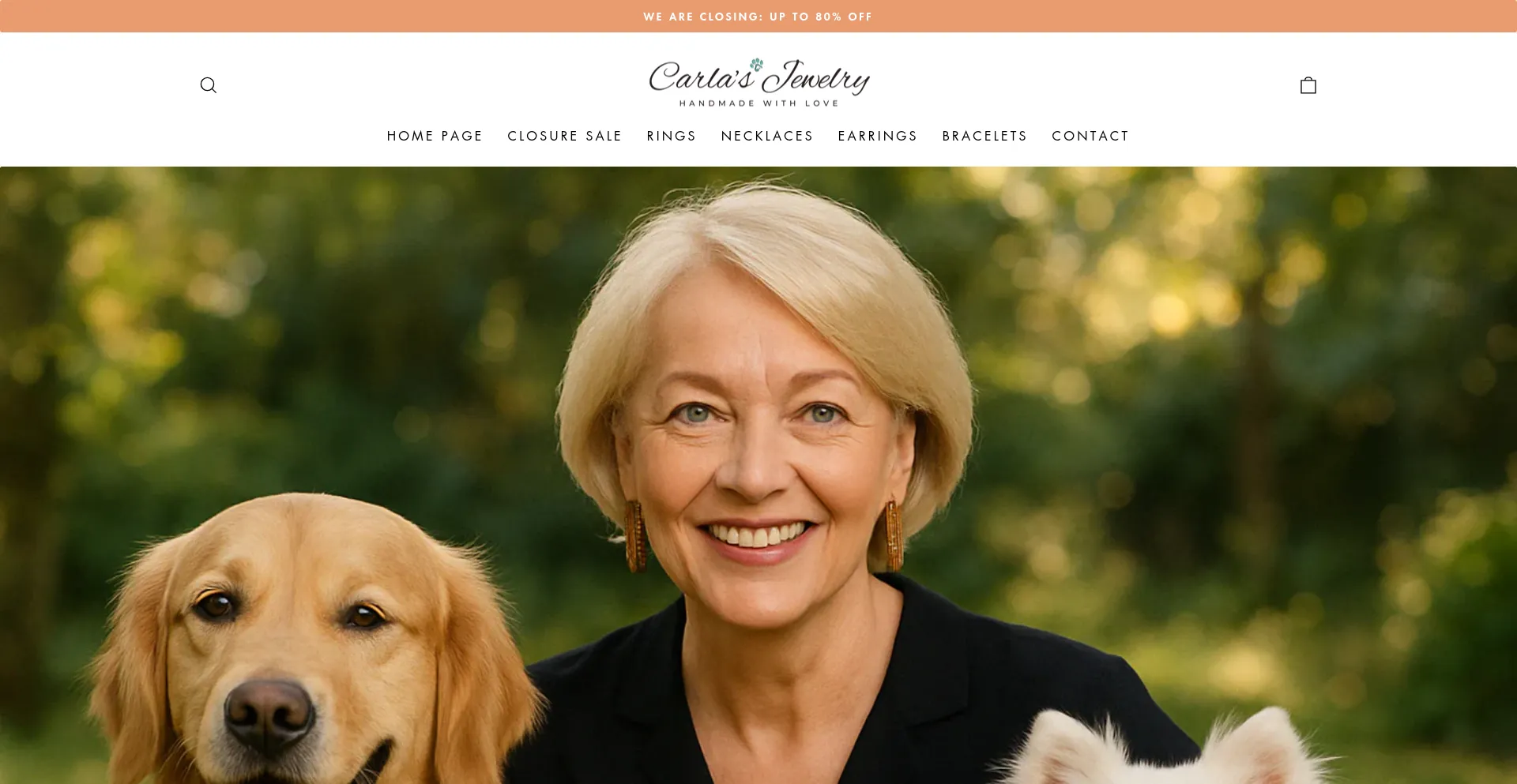 Website screenshot of Carla-jewelry.com