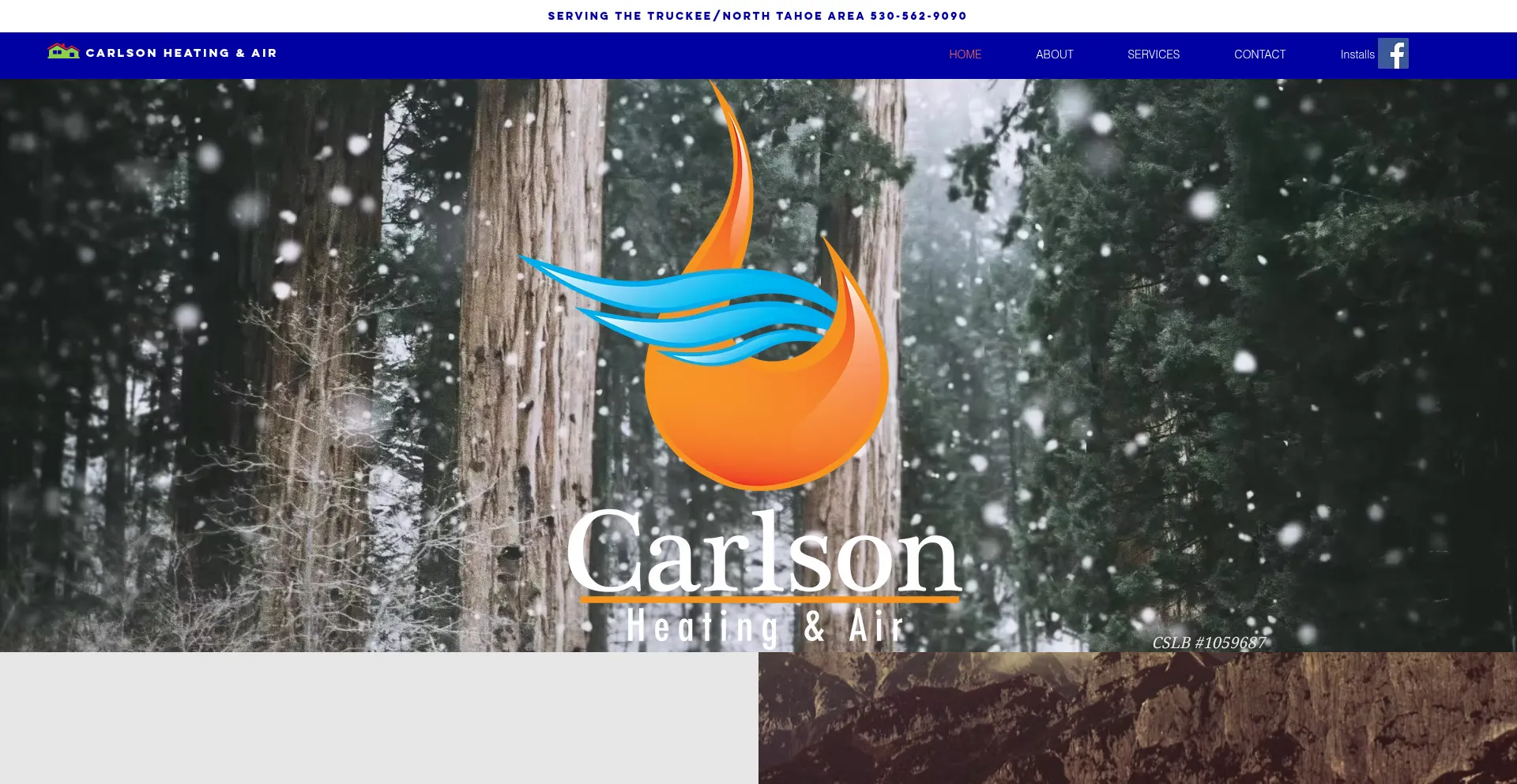 Website screenshot of Carlsonheatingandair.com