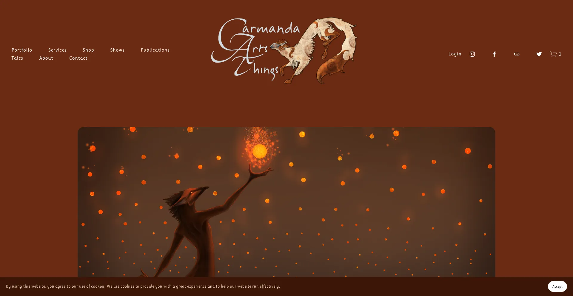 Carmandaartsthings.com Screenshot