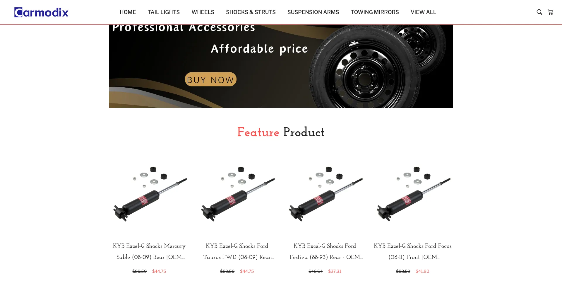 Website screenshot of Carmodix.com