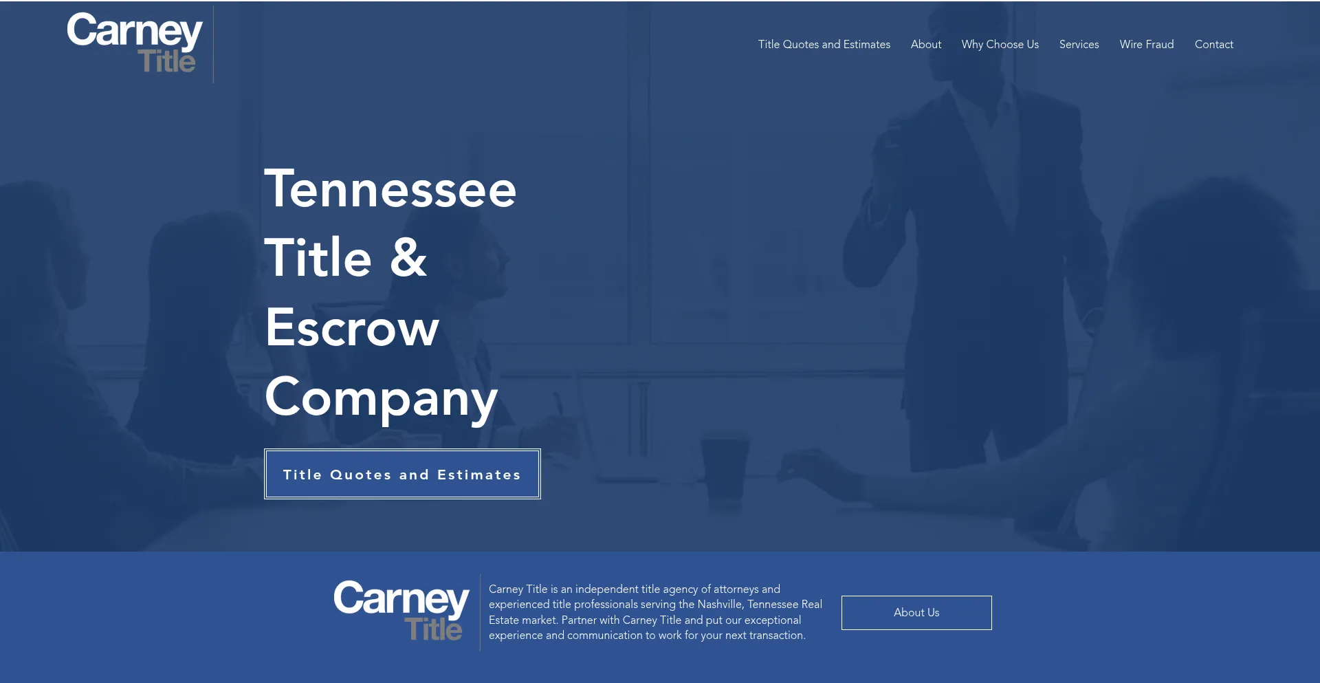 Website screenshot of Carney-title.com
