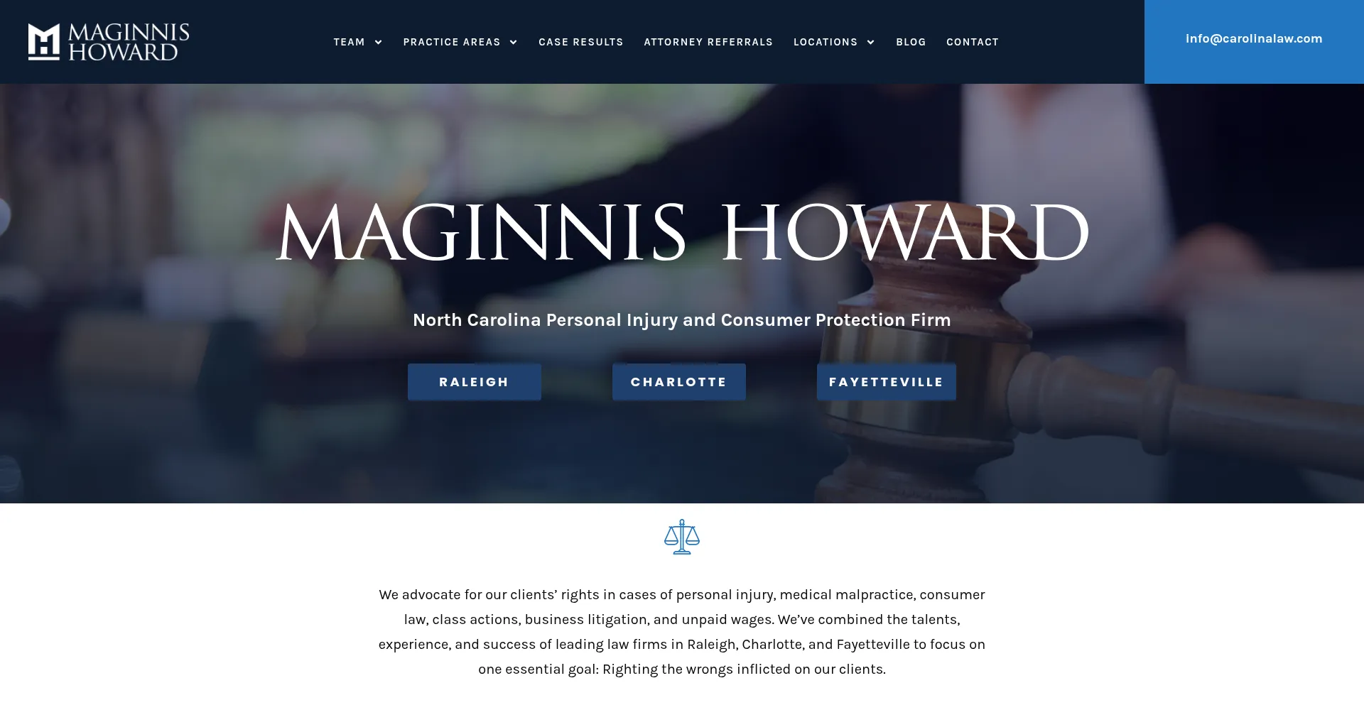Carolinalaw.com Screenshot