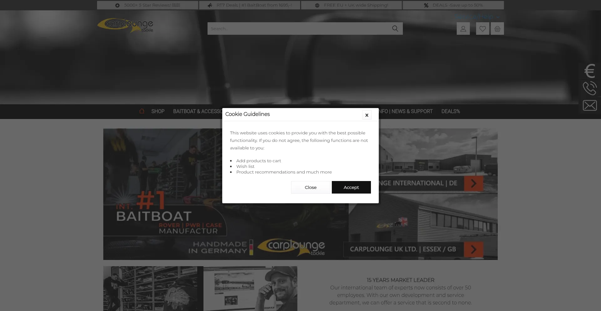 Website screenshot of Carplounge.co.uk