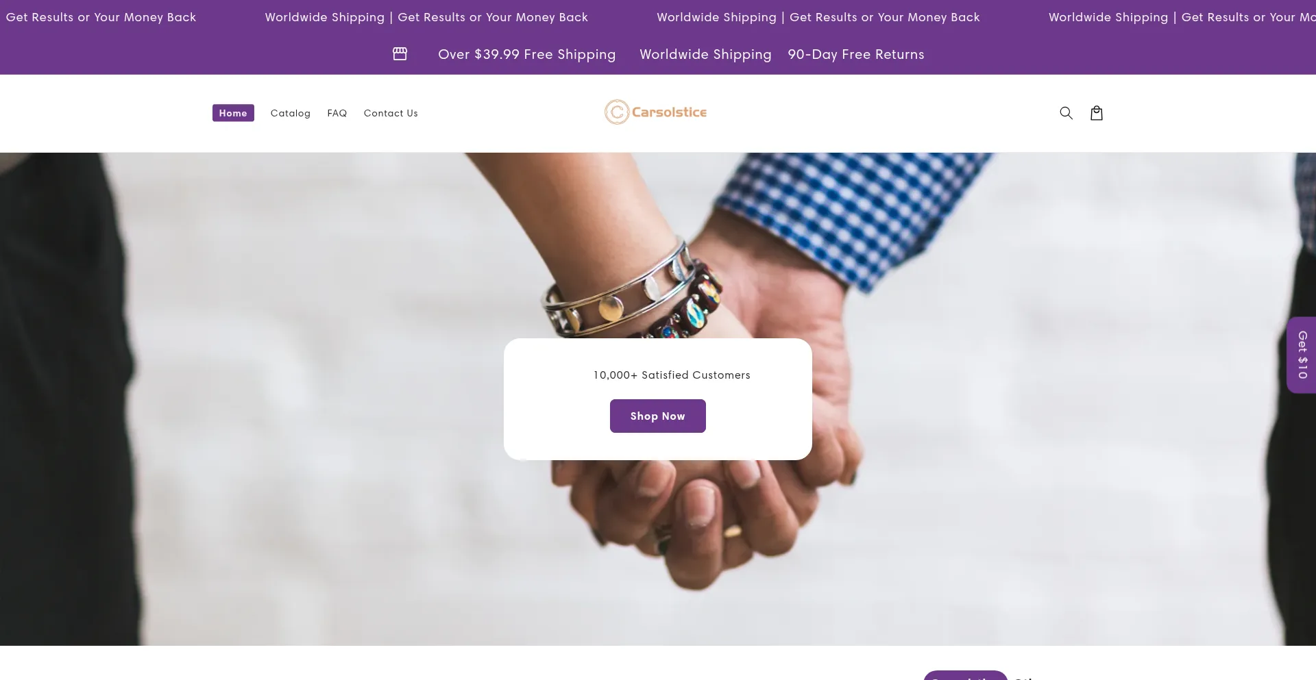 Website screenshot of Carsolstice.com