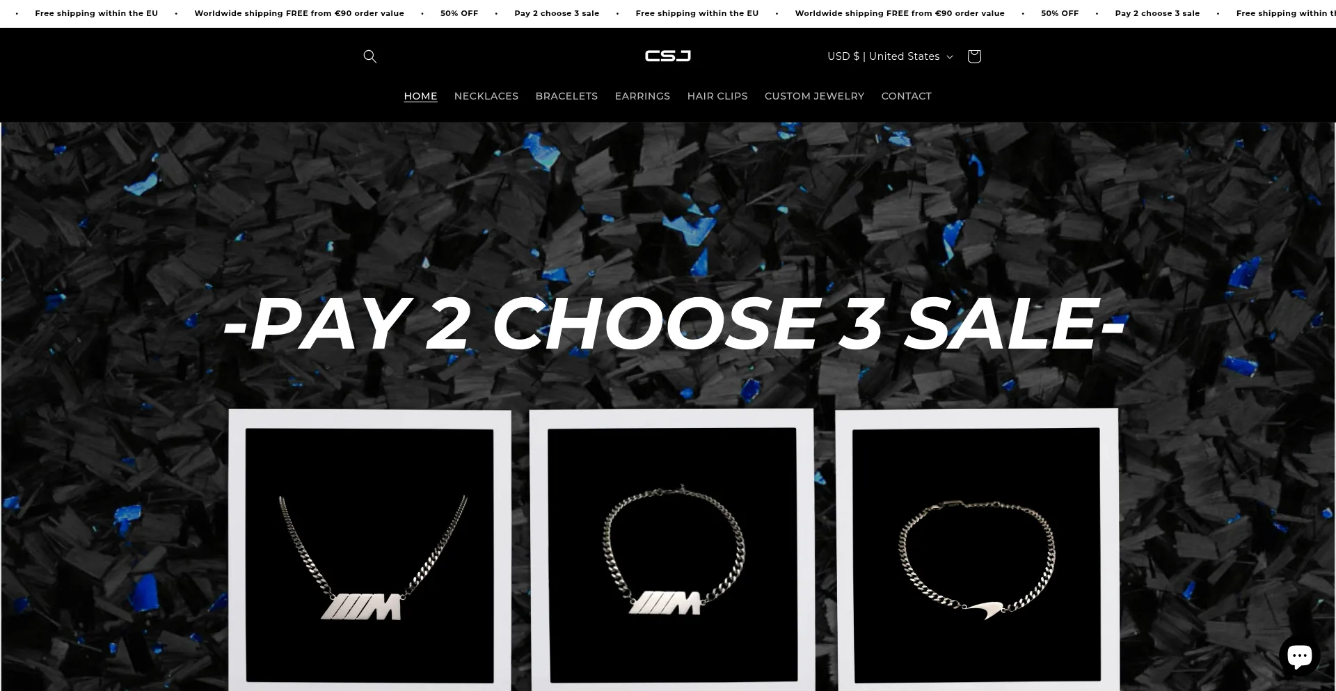 Website screenshot of Carstylejewelry.com