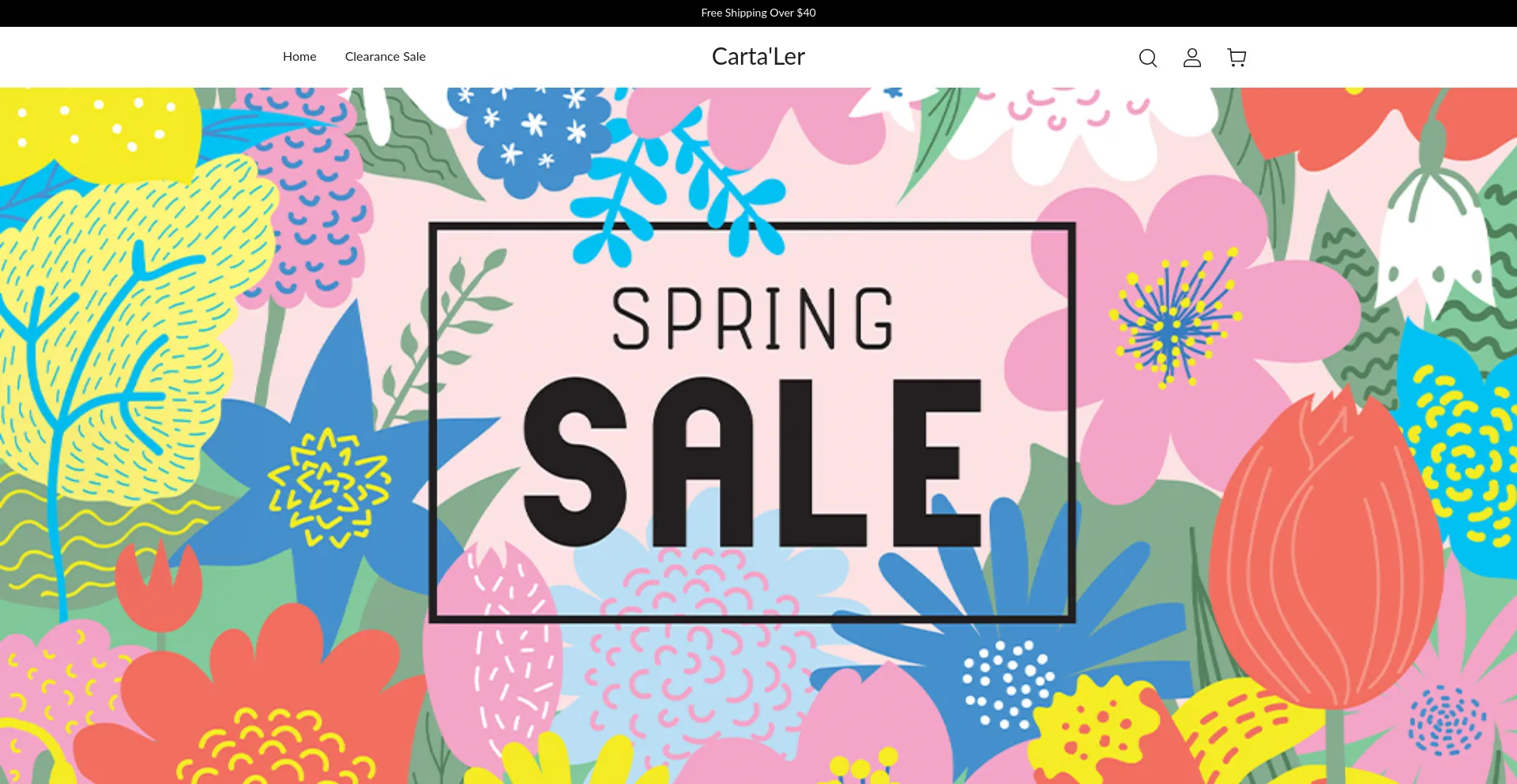 Website screenshot of Cartaler.shop