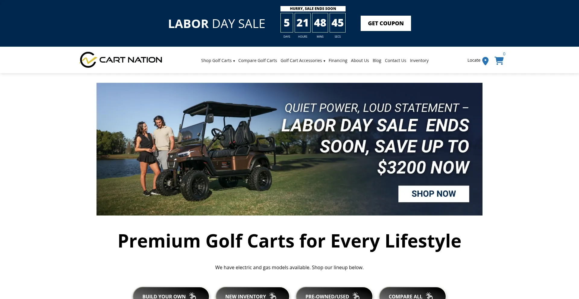 Website screenshot of Cartnation.com