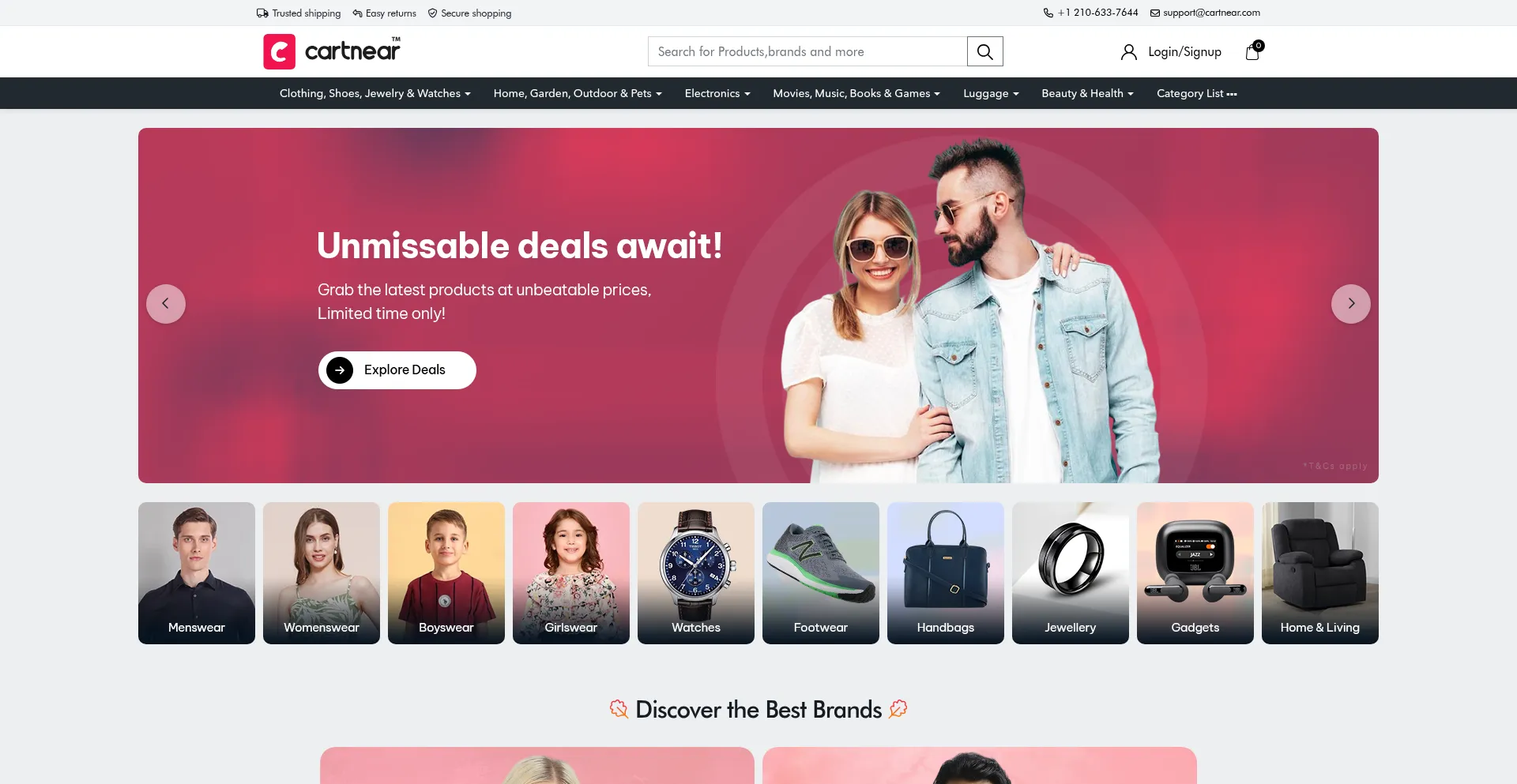Website screenshot of Cartnear.com