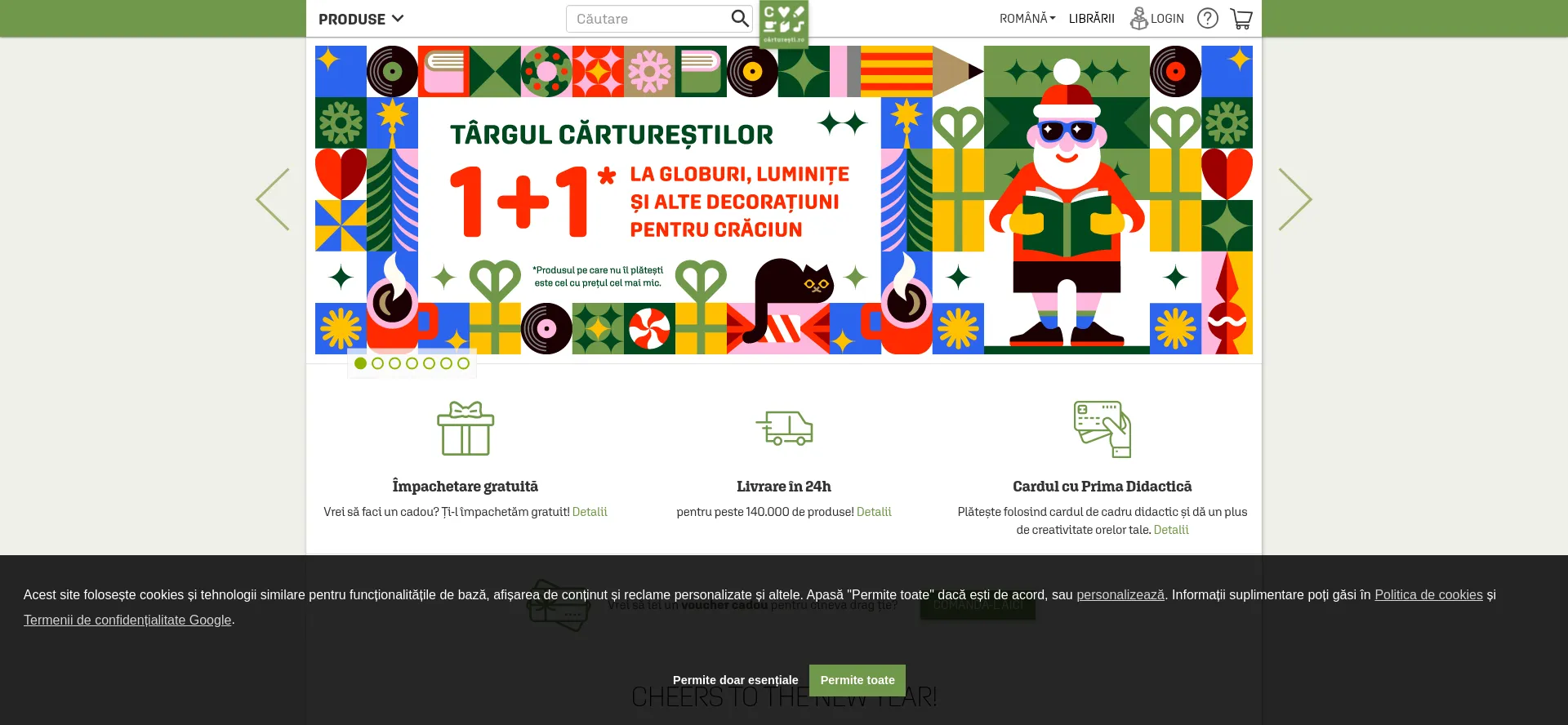 Website screenshot of Carturesti.ro