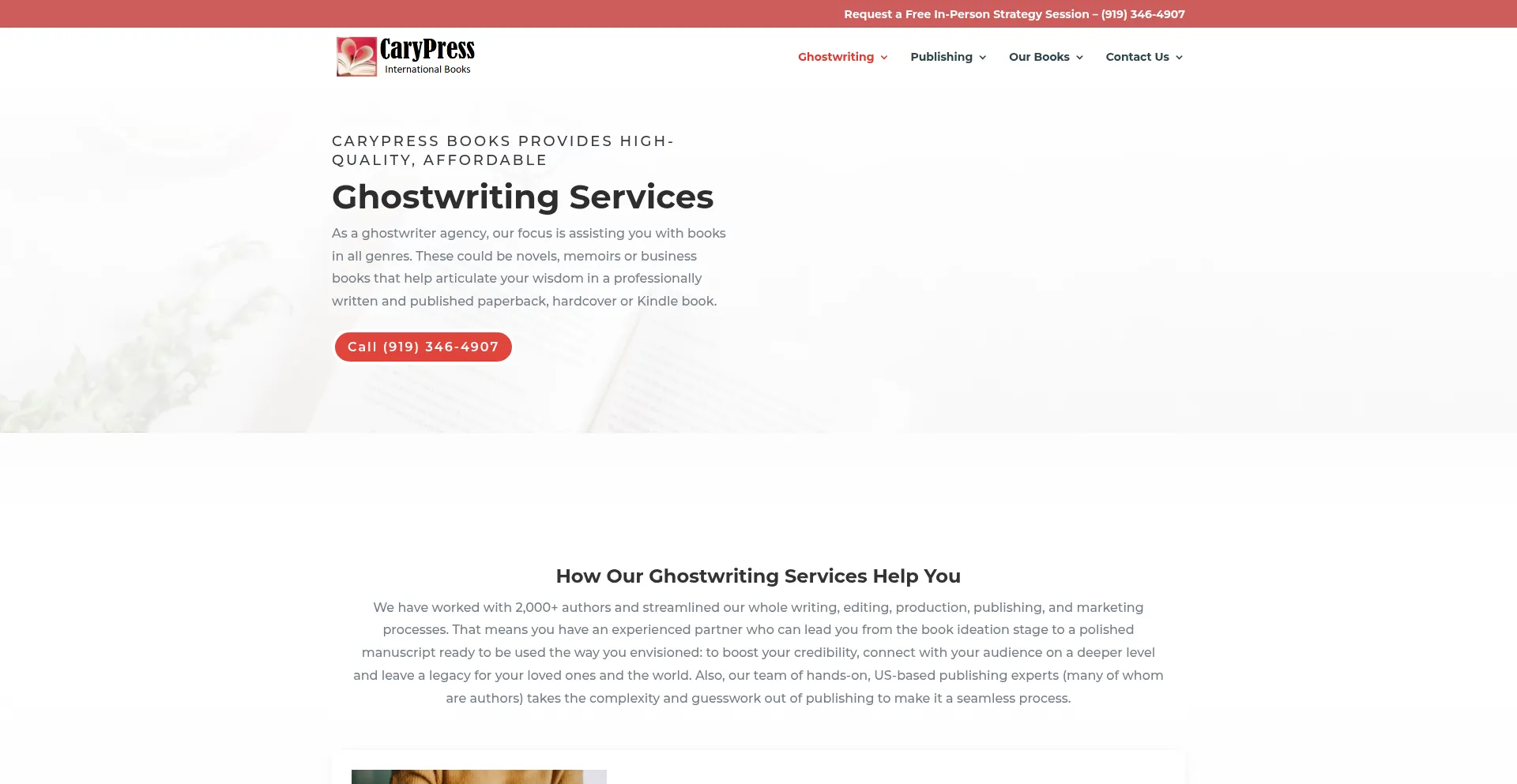 Website screenshot of Carypress.com