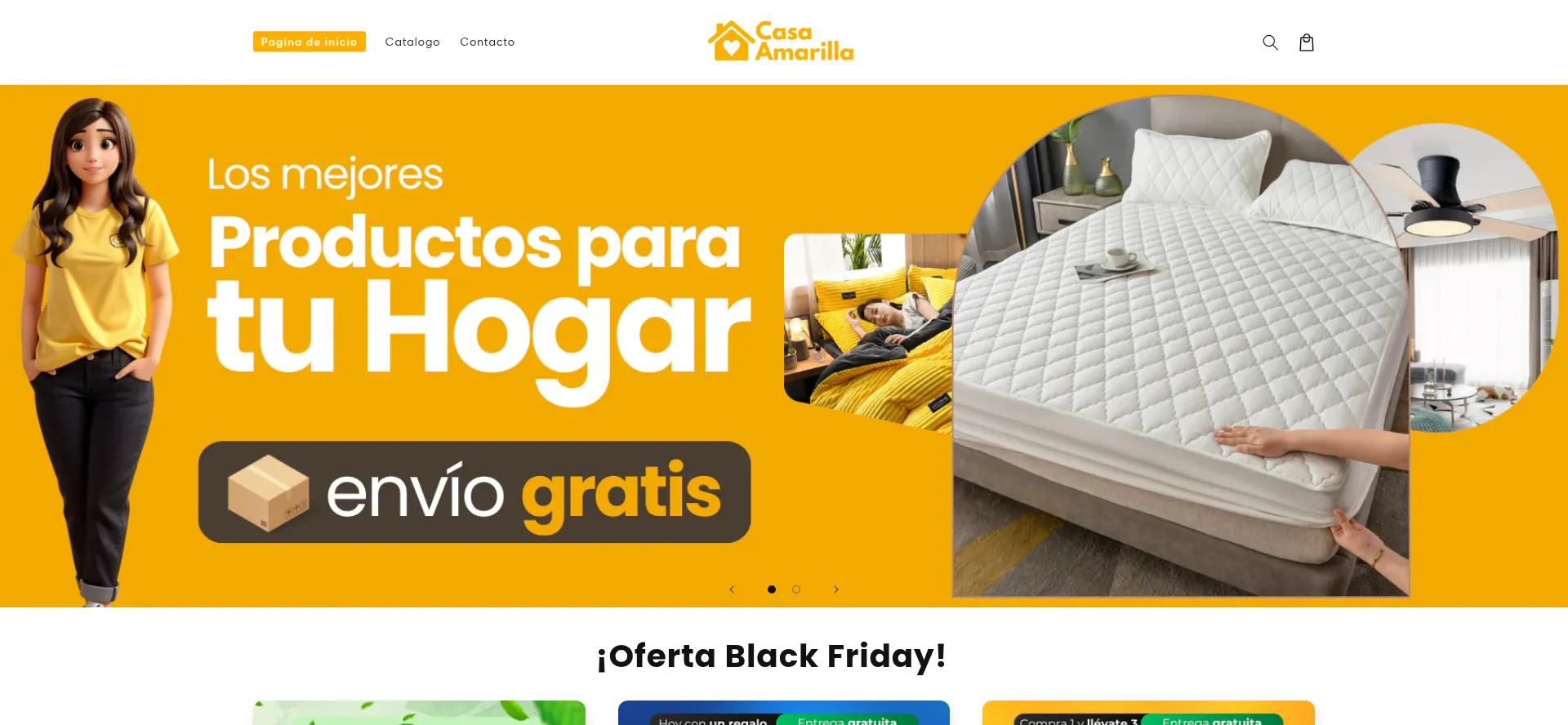 Website screenshot of Casa-amarilla.shop