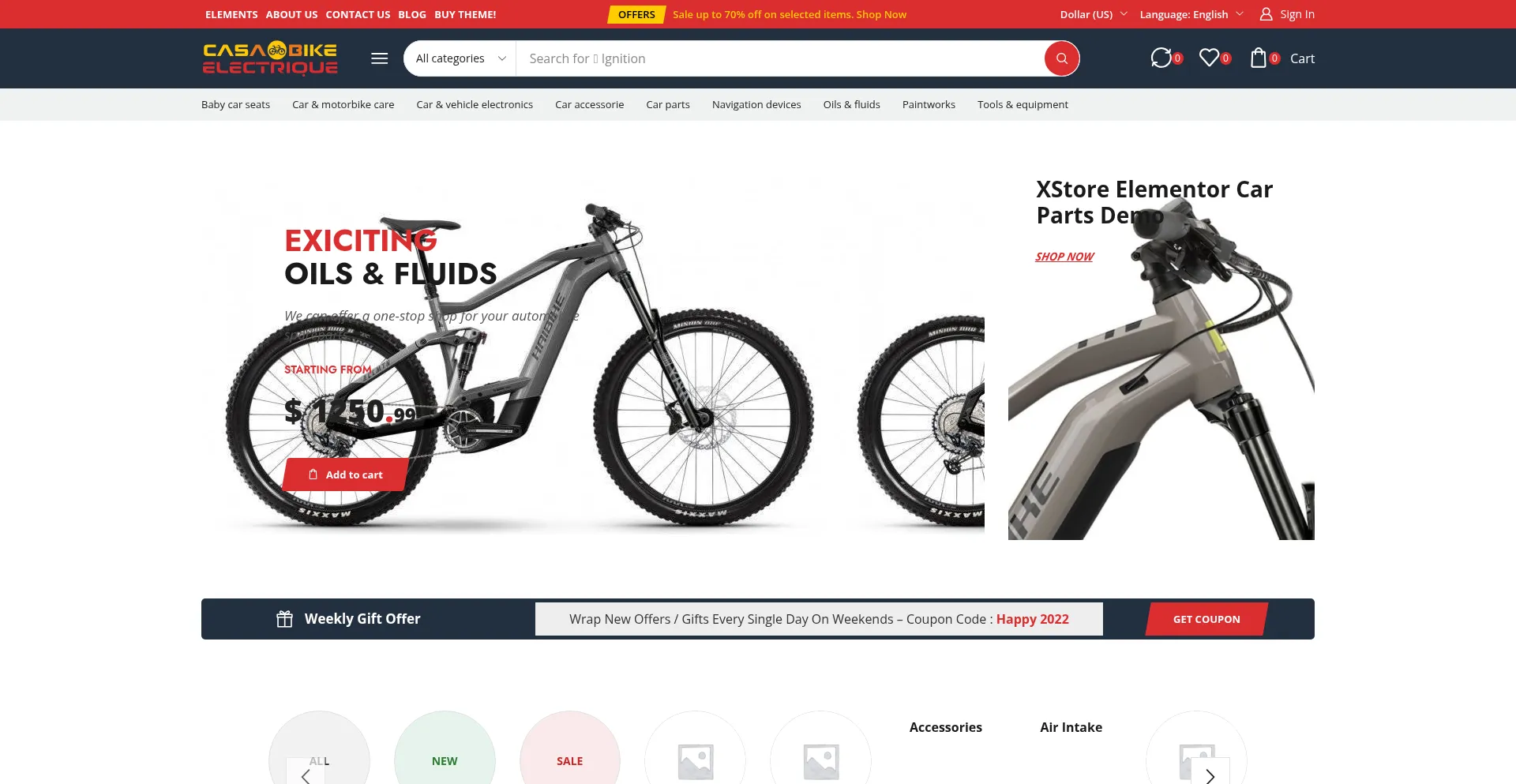 Website screenshot of Casabike.fr