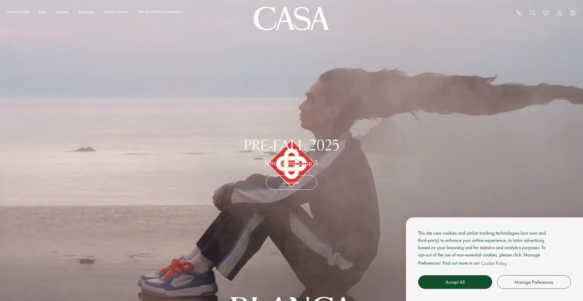 Website screenshot of Casablancaparis.com