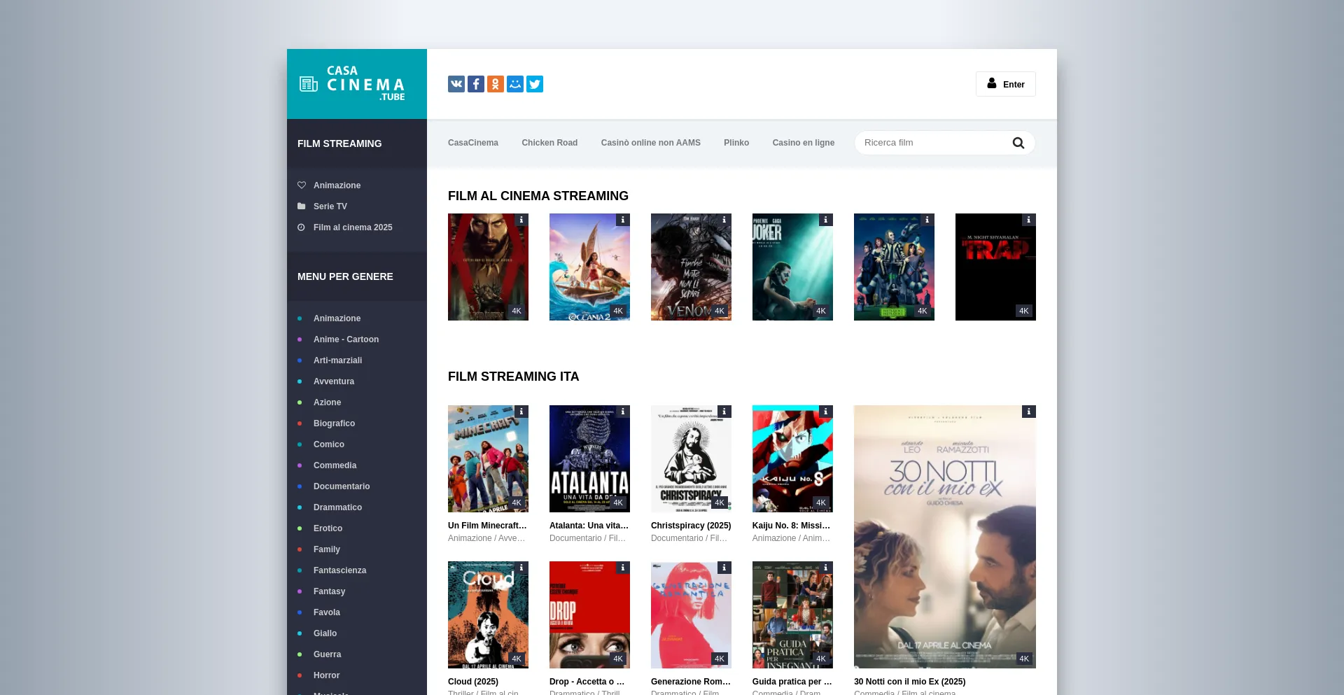 Website screenshot of Casacinema.pics