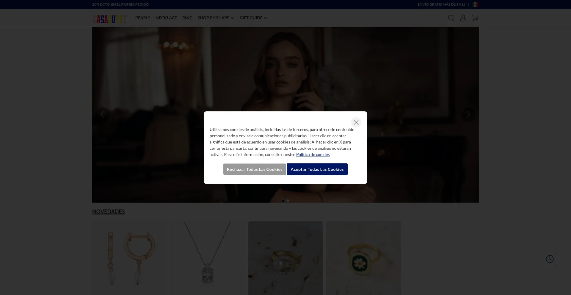 Website screenshot of Casaoutit.shop