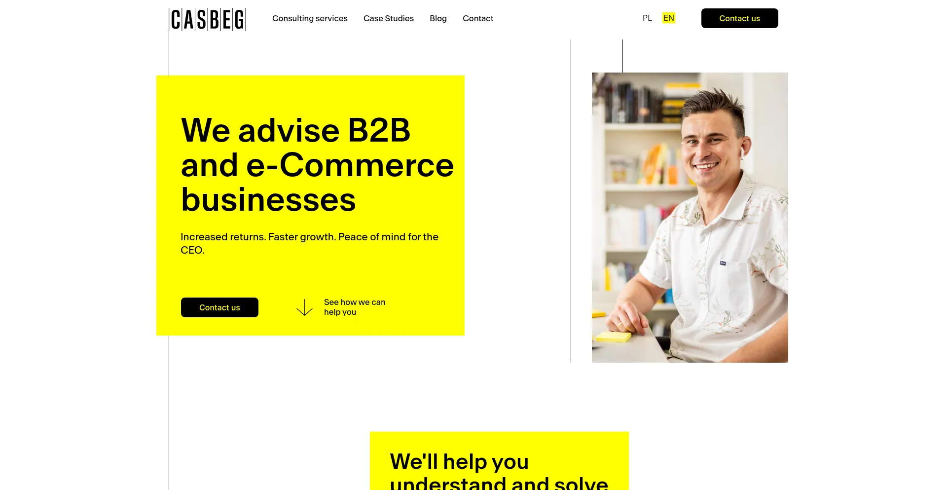 Website screenshot of Casbeg.com