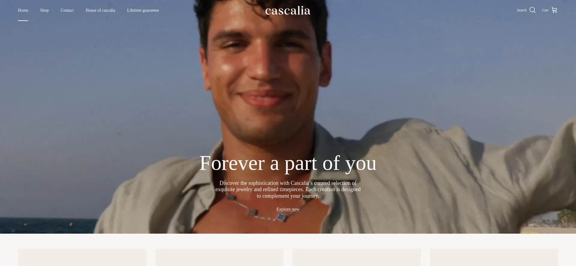 Website screenshot of Cascalia.com